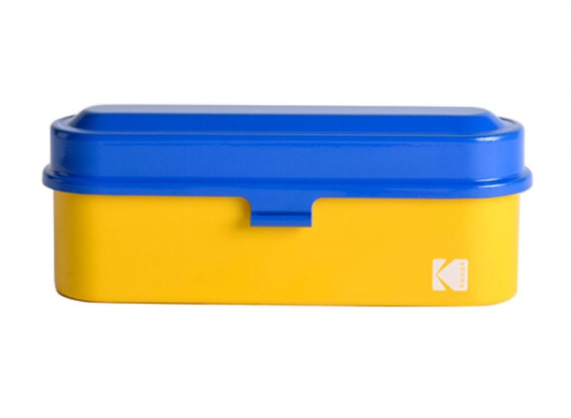 Kodak Steel 135 Film Case (Blue Lid-Yellow Body)