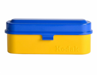 product Kodak Steel 35mm Film Case Blue/Yellow - Holds 5 Rolls of Film