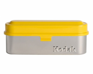 product Kodak Steel 35mm Film Case Yellow/Silver - Holds 5 Rolls of Film