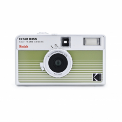 Kodak Ektar H35N Half Frame 35mm Camera w/ 22mm Lens F/8 and Flash - Green