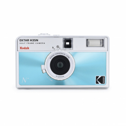 Kodak Ektar H35N Half Frame 35mm Camera w/ 22mm Lens F/8 and Flash - Blue