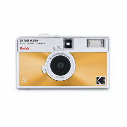 Kodak Ektar H35N Half Frame 35mm Camera w/ 22mm Lens F/8 and Flash - Orange