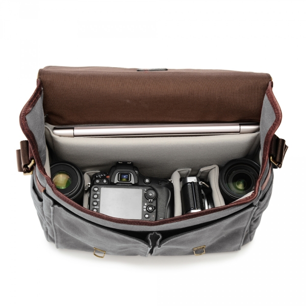 The ONA Brixton camera and laptop messenger bag