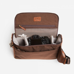 MD Leather Camera Bag with Adjustable Sling Strap