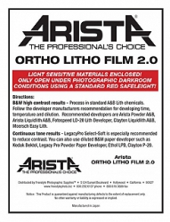 Arista Ortho Litho Film 2.0 <br>3.9x4.9/50 Sheets - For 4x5 Film Holders