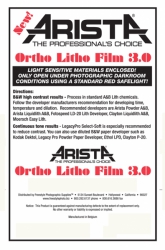 product Arista Ortho Litho Film 3.0 - 3.9x4.9/100 Sheets - For 4x5 Film Holders