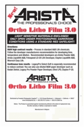 product Arista Ortho Litho Film 3.0 - 4.9x6.9/25 Sheets - For 5x7 Film Holders