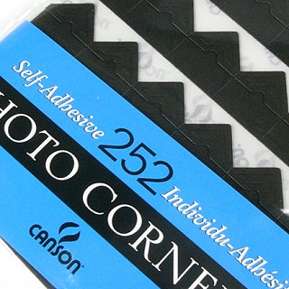 Canson Self Adhesive Paper Photo Corners 5/8" - Black