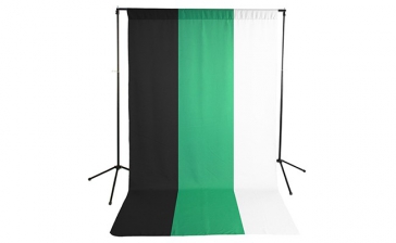 Savage Economy Background Support Stand with White, Black and Green Backdrops