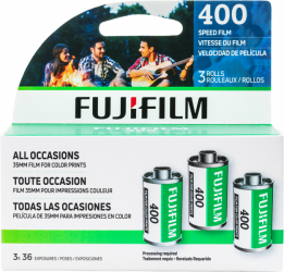 product Fujifilm 400 ISO 35mm x 36exp. 3-PACK (USA) - Color Film