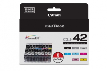 8 Color Replacement Ink Set Canon ChromoLife 100+ CLI-42 for the Canon PIXMA PRO-100 Printer
