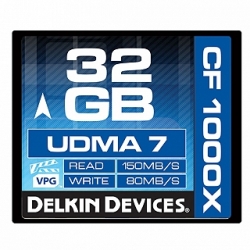 Delkin Devices 32GB CF 1000X UDMA 7 Compact Flash Memory Card