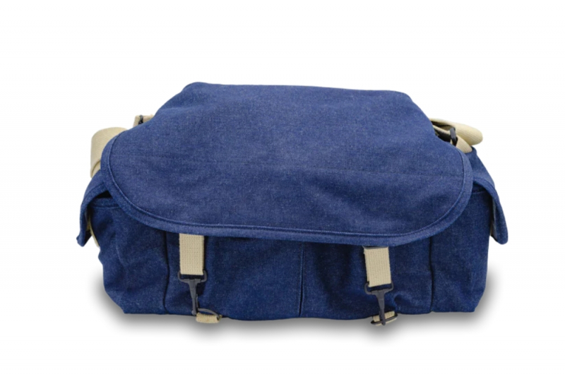 denim camera bag