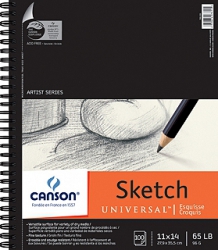 Canson XL Black Spiral Sketchpad - 9x12/40 Sheets