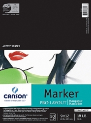product Canson Pro Layout Marker Sketch Pad Uncoated Paper for Alternative Process - 9x12/50 sheet pad