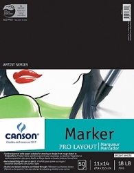 product Canson Pro Layout Marker Sketch Pad Uncoated Paper for Alternative Process - 11x14/50 sheet pad