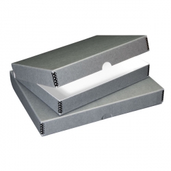 Lineco 18 x 24 x 1.75 inch Folio Metal-Edge Storage Box - Grey