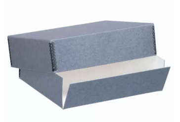 product Lineco 22 x 30 x 3 in. Folio Metal-Edge Storage Box - Blue Gray