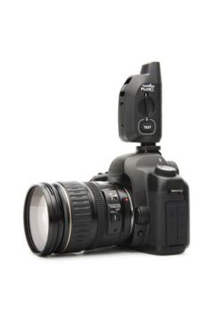 Attach one PlusX to your camera, another PlusX to a remote flash using an included cable, set both radios to the same channel and start taking picture