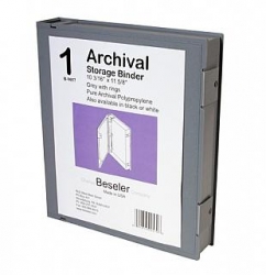 product Besfile Archival Storage Binder with Rings - Grey