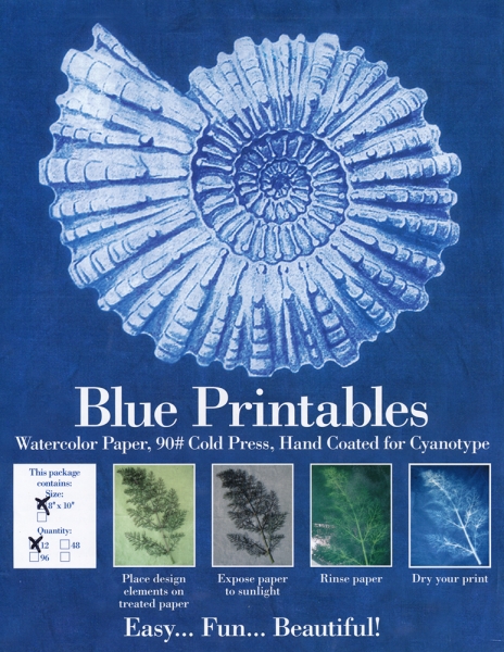 Blueprint Printables Design & Print Pre-Coated Cyanotype Watercolor Paper 8x10 in. - 12 Pack