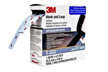 3M Fastener MP3526N/MP3527N Hook and Loop S030 Black - 1 in x 4.9 yds.