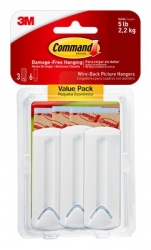 3M Command™ Jumbo Universal Picture Wireback Hanger - 3 pack