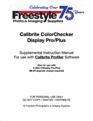 Supplemental Instruction Manual for Calibrite ColorChecker Display Pro/Plus and xRite i1Display Pro/Plus