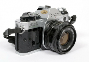 Canon AE-1 Program 35mm SLR Film Camera w/ 50mm F/1.8 Lens - Refurbished