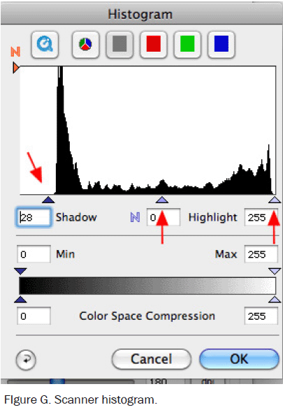 Figure G, Scanner Histogram